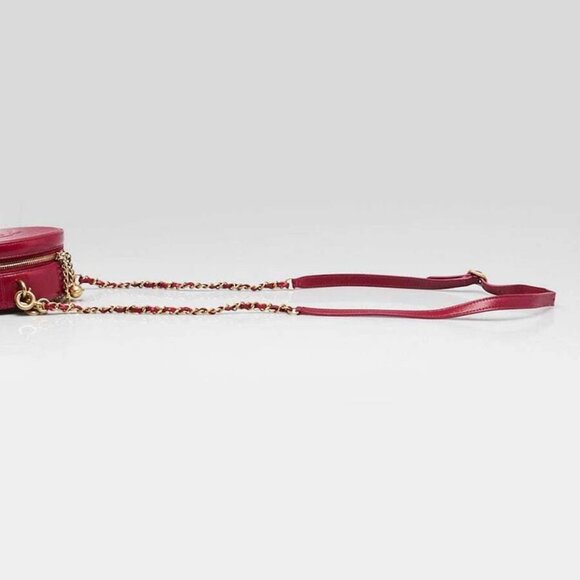 Chanel Red Calfskin Leather Round As Earth Bag - Picture 10 of 12